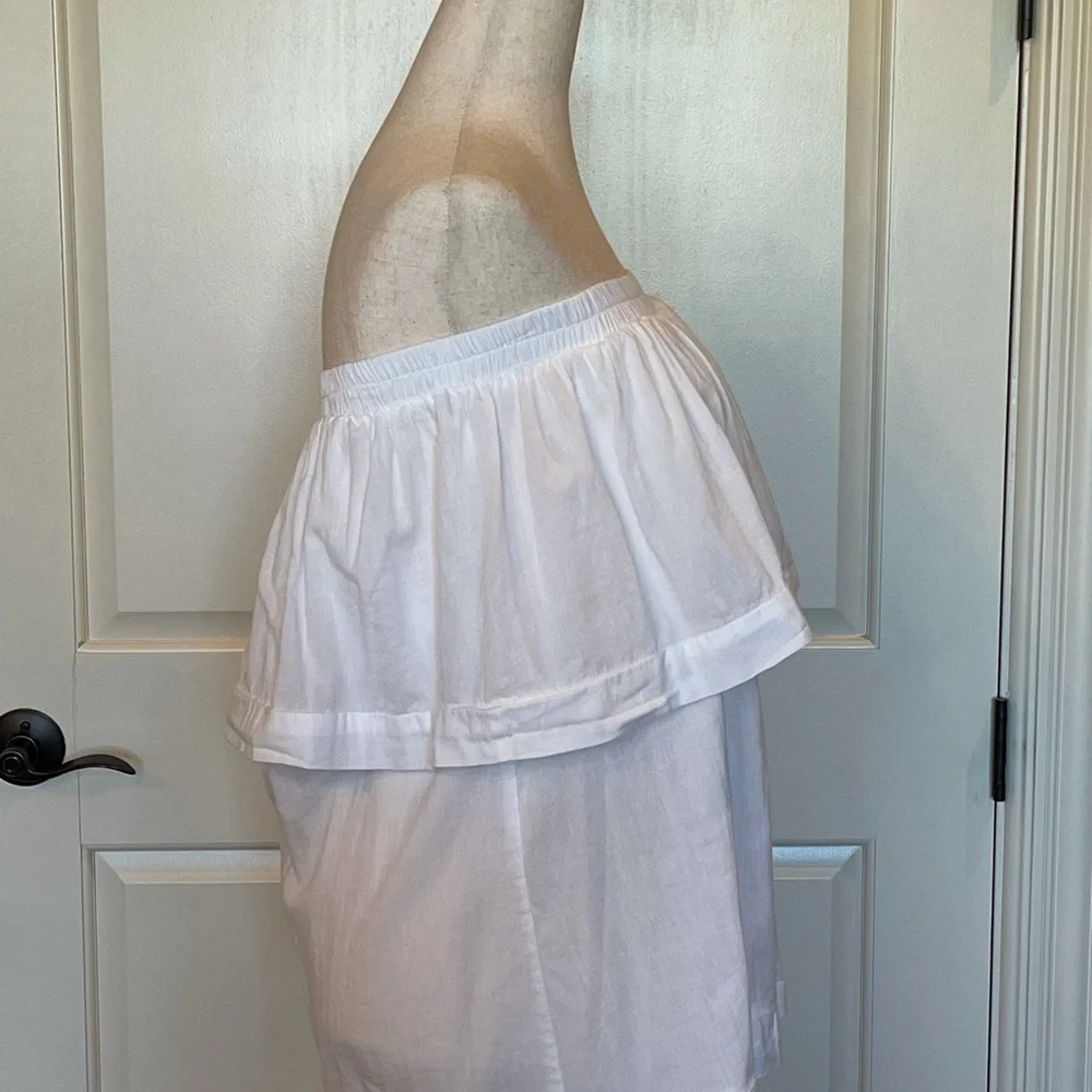 Faithfull The Brand‎ Tilly Top Women 4 White Off The Shoulder Boho Preppy